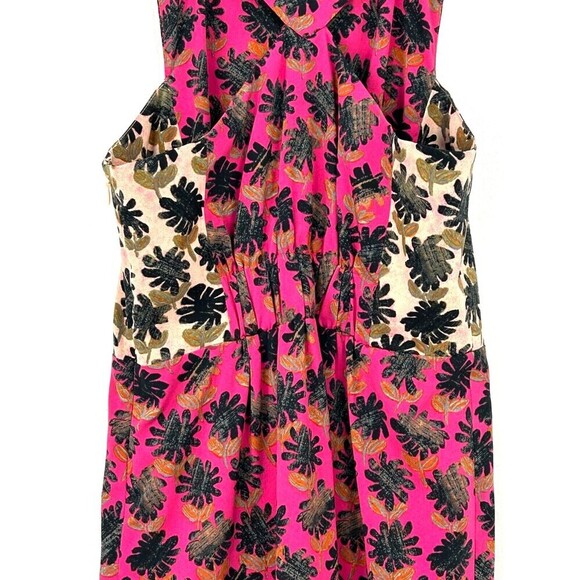 RACHEL Rachel Roy Womens Floral Racer Style Back Scoop Neck Dress Size 8 U4 - Picture 7 of 12